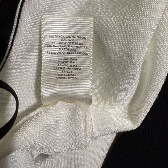 Aritizia Babaton Legacy Skirt White Black Color block size Large Pencil Mini - Picture 6 of 7